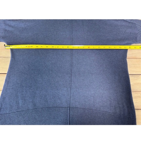 Soft Surroundings Blue Ribbed Cowl Neck Tunic Sweater‎ Knit Top Women's Size L - Picture 5 of 6